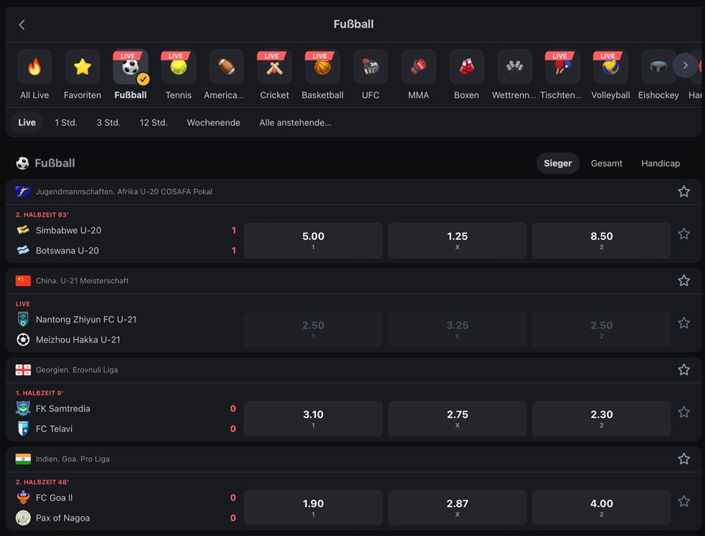 Betswap Fussball